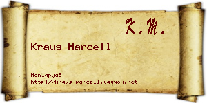 Kraus Marcell névjegykártya